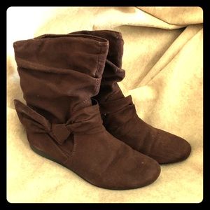 Brown booties size 8
